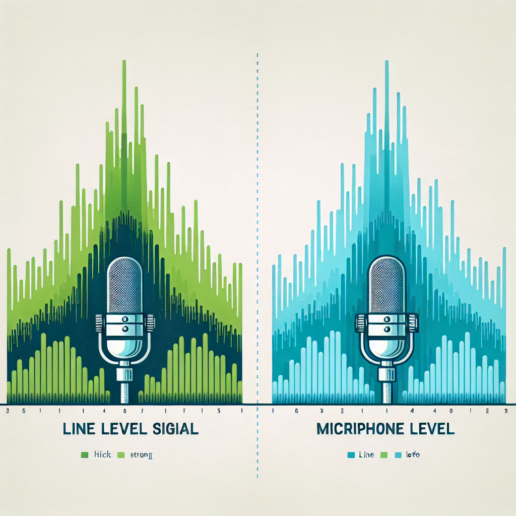 What is the difference between a line level signal and a microphone level signal?